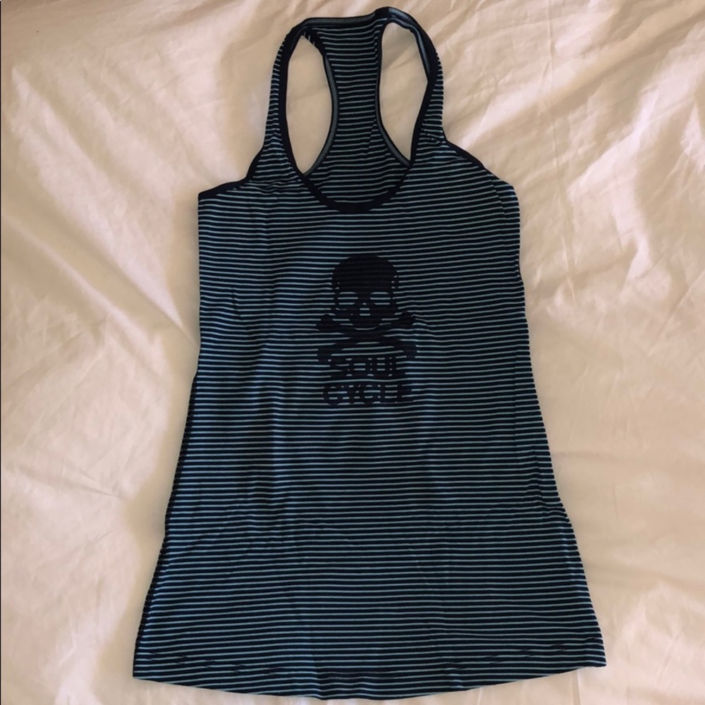 Soulcycle/lululemon striped workout tank